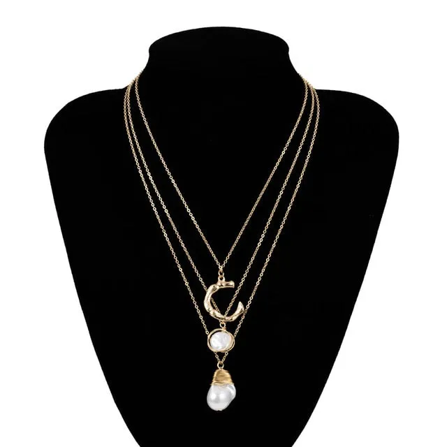 Simulated Pearl Choker Necklace