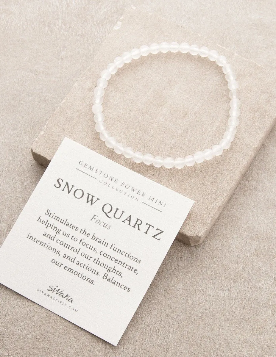 Snow Quartz Mini Energy Gemstone Bracelet