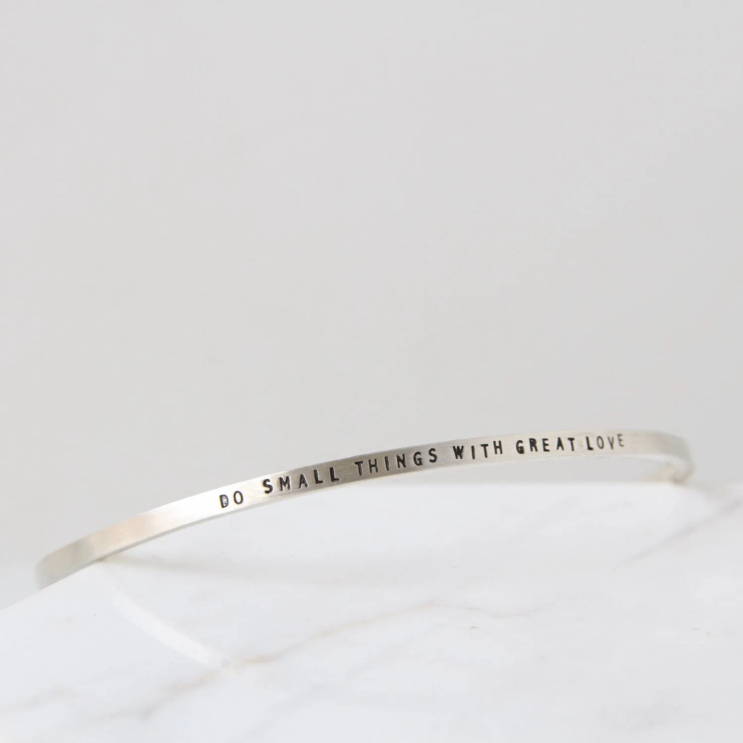 Sterling Silver Cuff - "Do Small Things with Great Love"