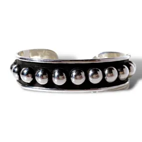Sterling Silver Large Ball Cuff