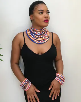 Umi Set of 2 Africa Print Choker Rope