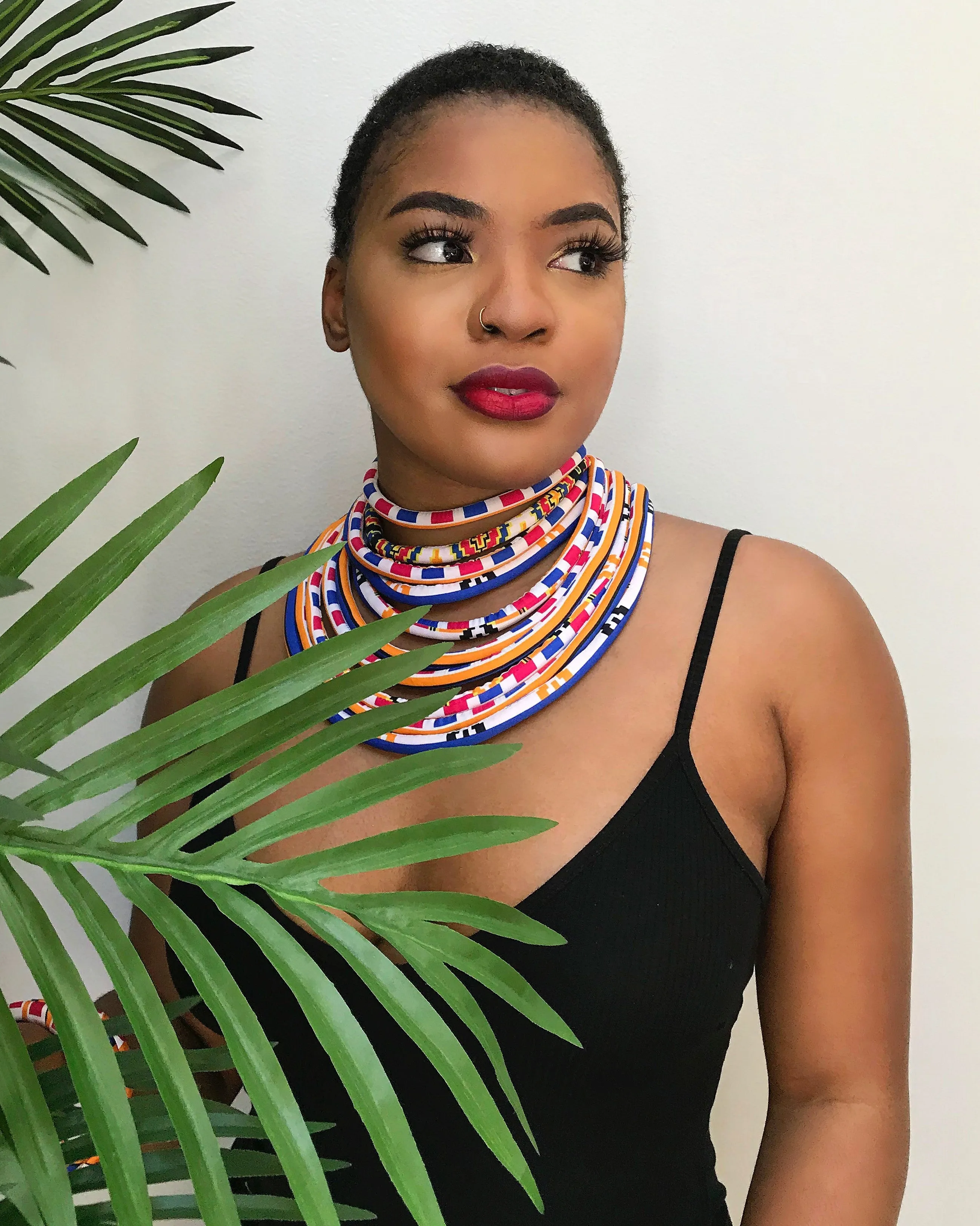 Umi Set of 2 Africa Print Choker Rope