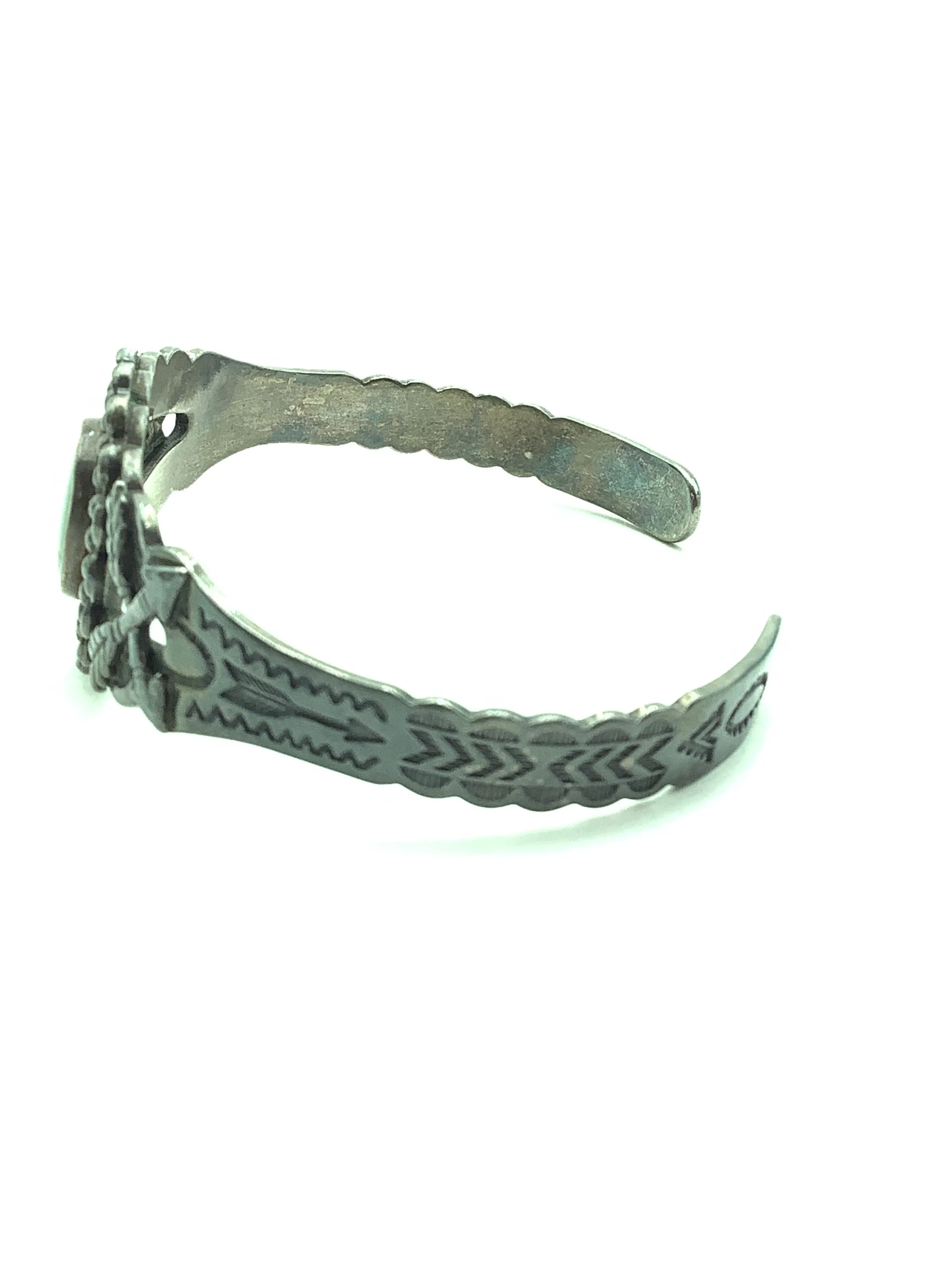 Vintage Navajo Turquoise and Sterling Silver Cuff Bracelet