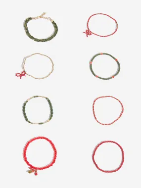 Westside Accessories Olive & Rust Stackable Bracelets