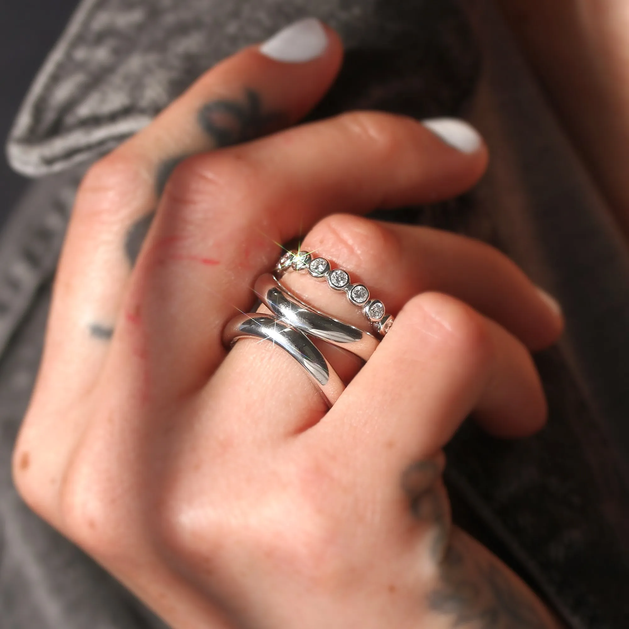 White Gold Infinity Ring