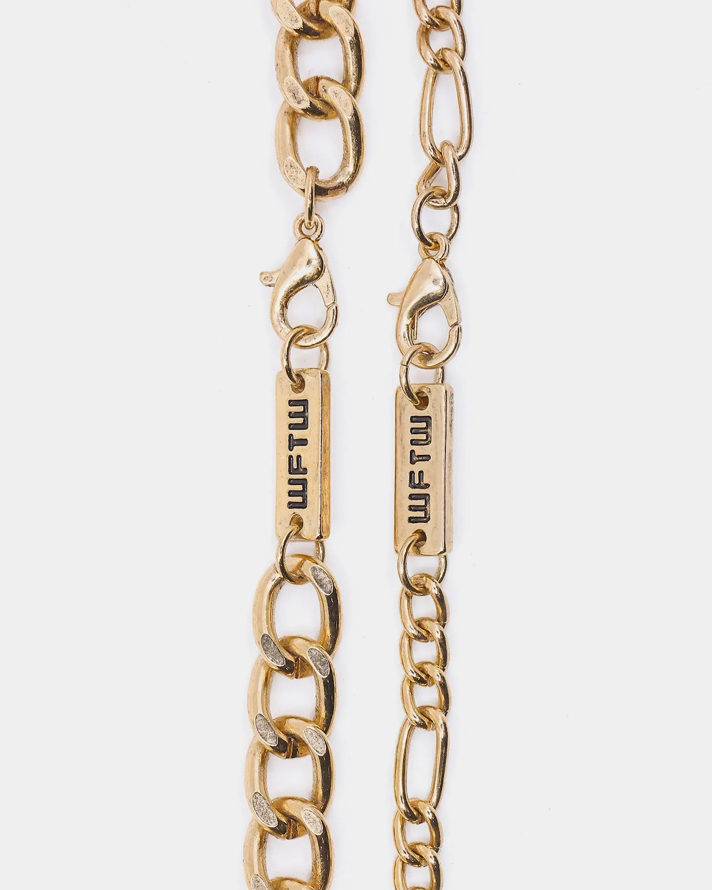 Wild For The Weekend Street Smart Snake Double Necklace Set Gold