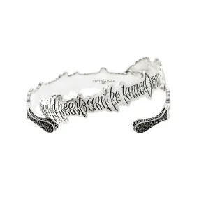 Wild Hearts Can't Be Tamed Sterling Silver Cuff