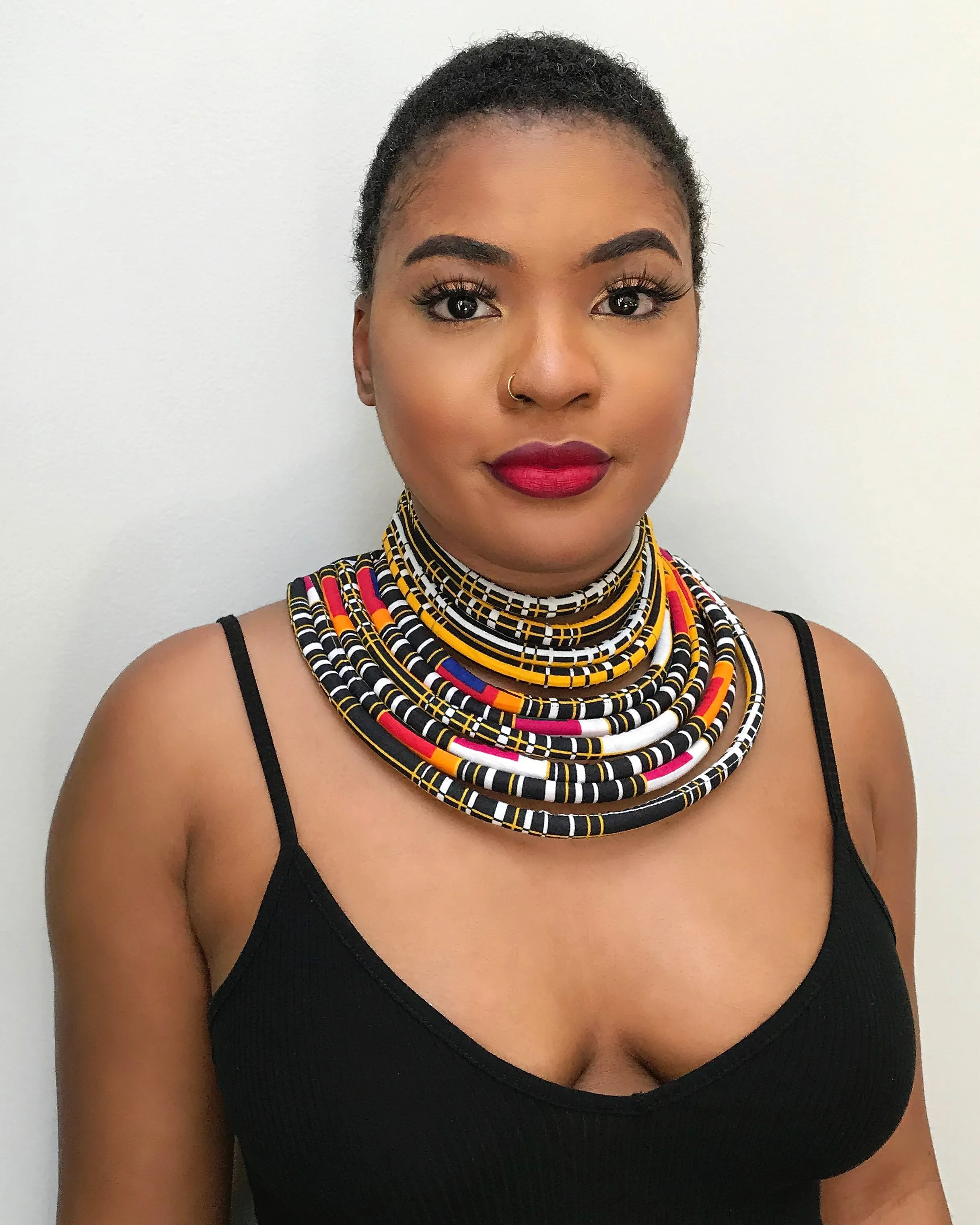 Zarah Set of 2 African Print Choker Rope